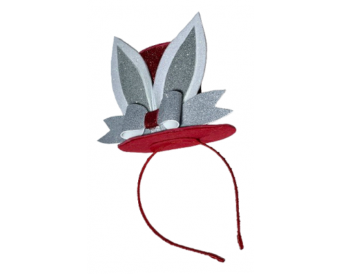 Карнавальна шляпка на обручі з вушками G-281